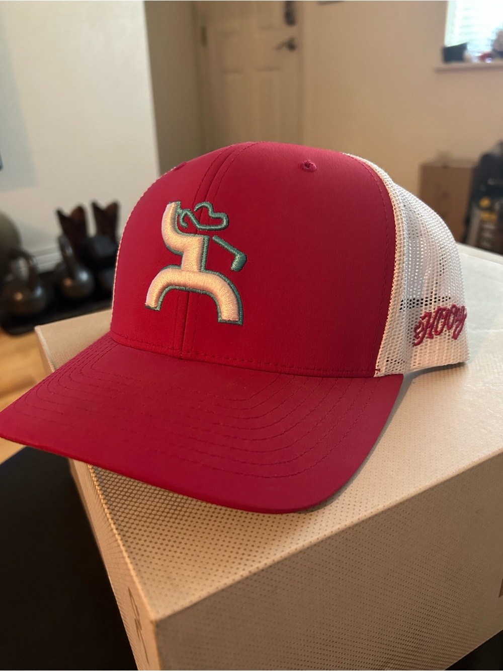 Magenta Trucker Hat with White Mesh